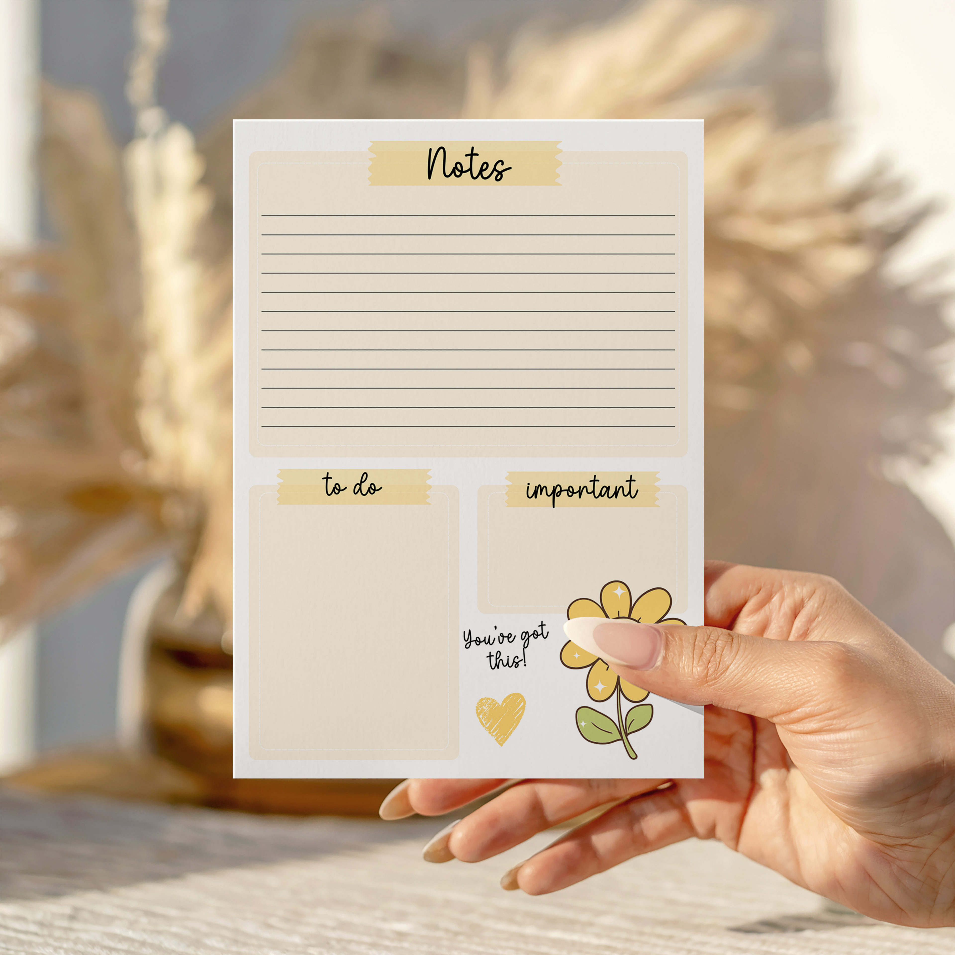 You've got this Sunflower To do list Notepad